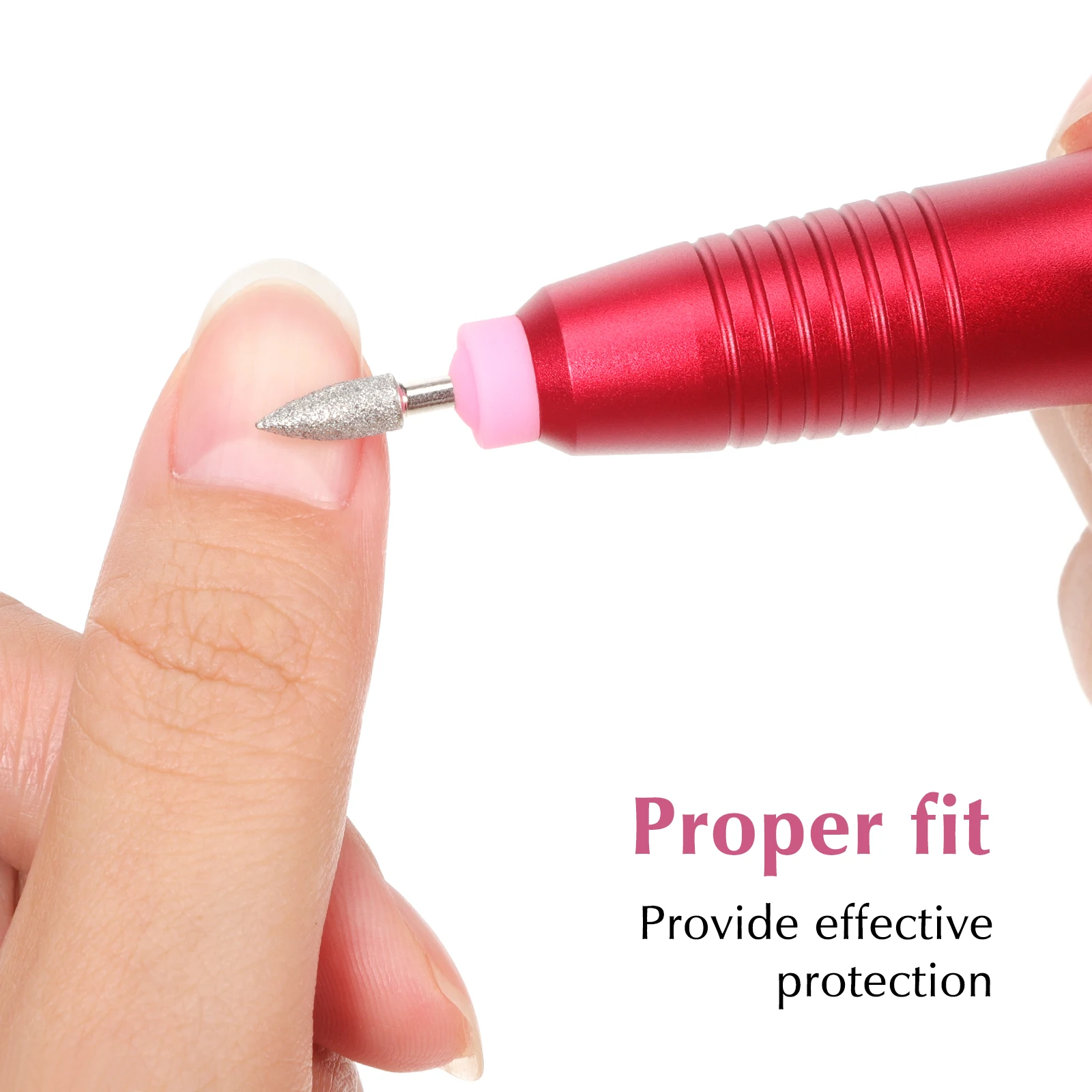 Capuchons de protection pour perceuse à ongles, 10 pièces, couvertures de Gel de silice anti-poussière pour outils à ongles, veste anti-poussière, accessoires pour bébé, têtes de meulage