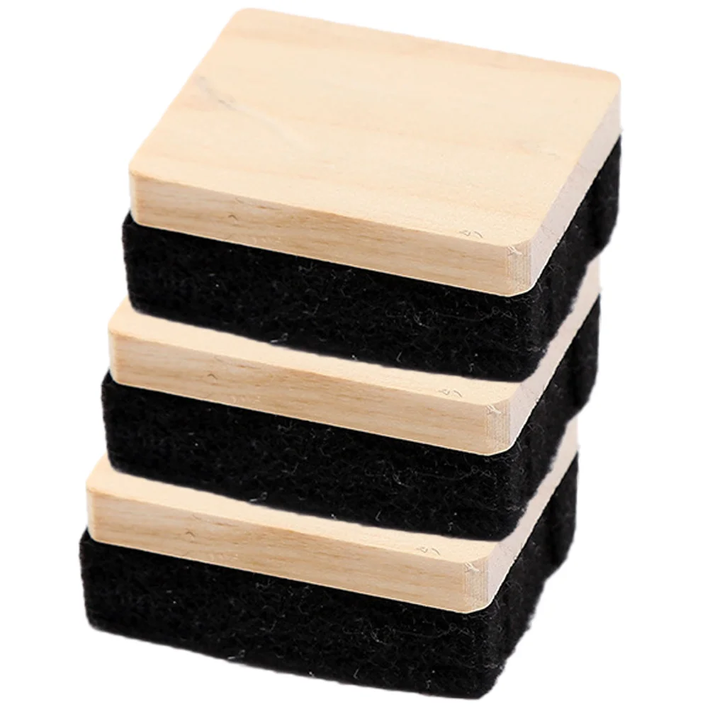 

3PCS Blackboard Eraser Wood Felt Material Office Teaching Whiteboards Chalkboard Dry Erasers Student Supplies