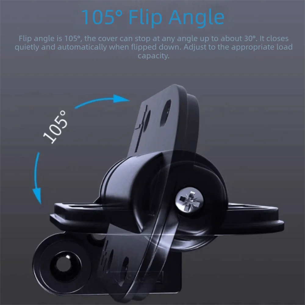 Silent Damping Dressing Table Hinge Adjustable Hydraulic Alloy Material Flip Down Hinge Clamshell Design High Performance