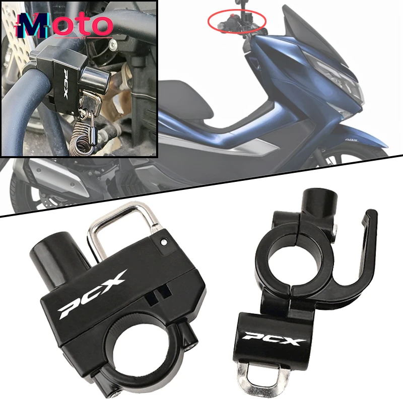 For Honda PCX160 PCX150 PCX125 PCX 125 150 160 2021 2022 ALL YEARS Motorcycle CNC Accessories Helmet Lock Anti-Theft Helmet