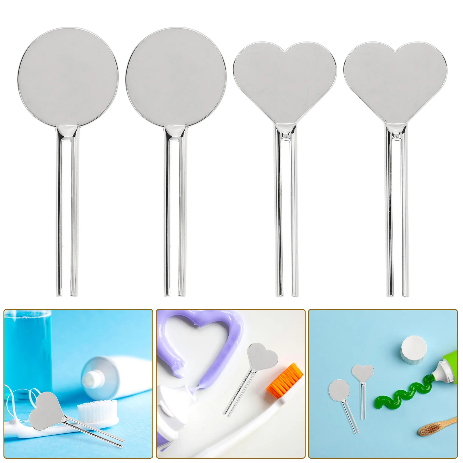 

4pcs Tube Roller Squeezer Toothpaste Dispenser Zinc Alloy Toothpaste Tube Squeezer Tool Durable Squeeze Device For Creams Face
