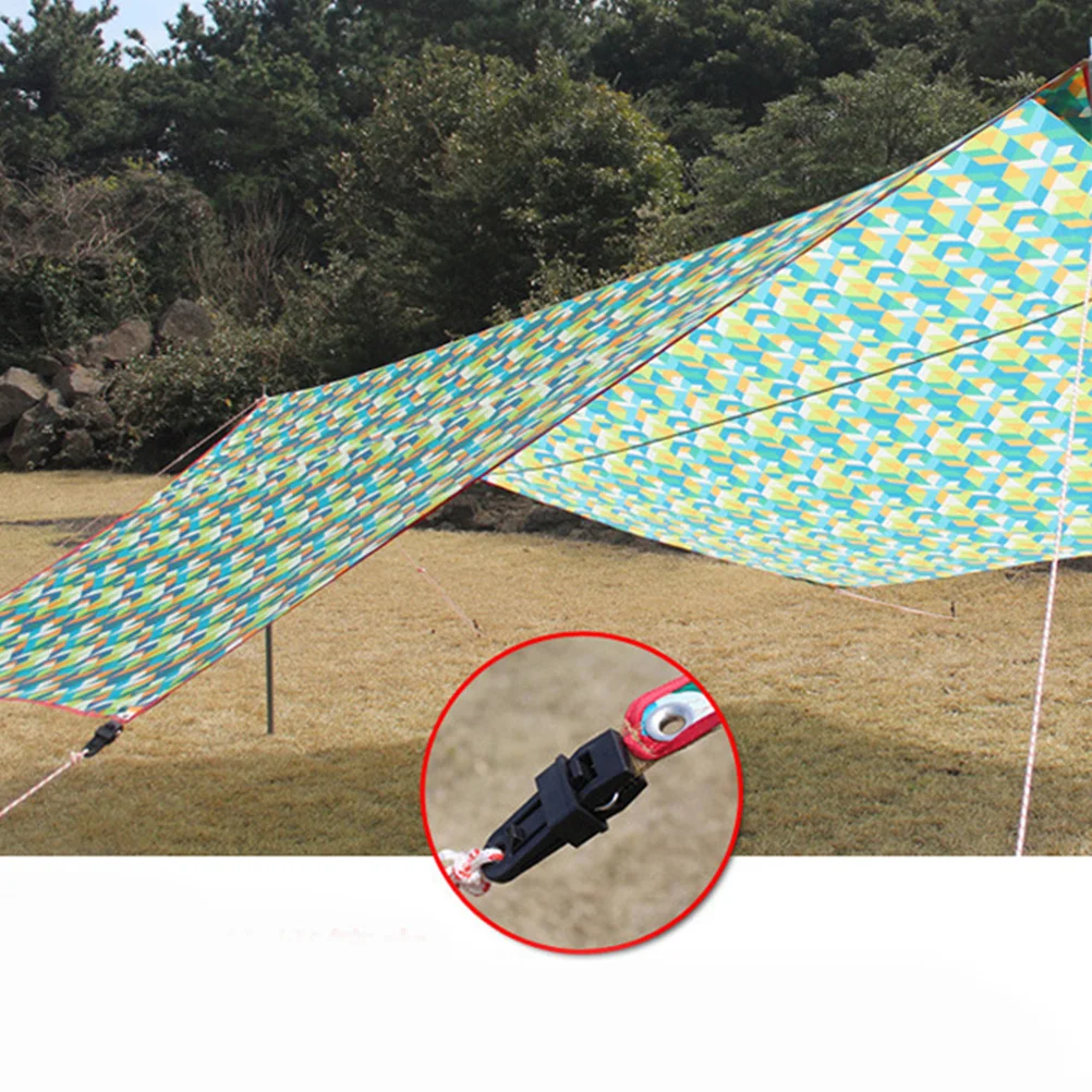 

10Pcs Tent Fixing Clamps Spiral Buckle Tarp Clips Windproof Outdoor Camping Awnings Plastic Holder Plastif Tent Clamp