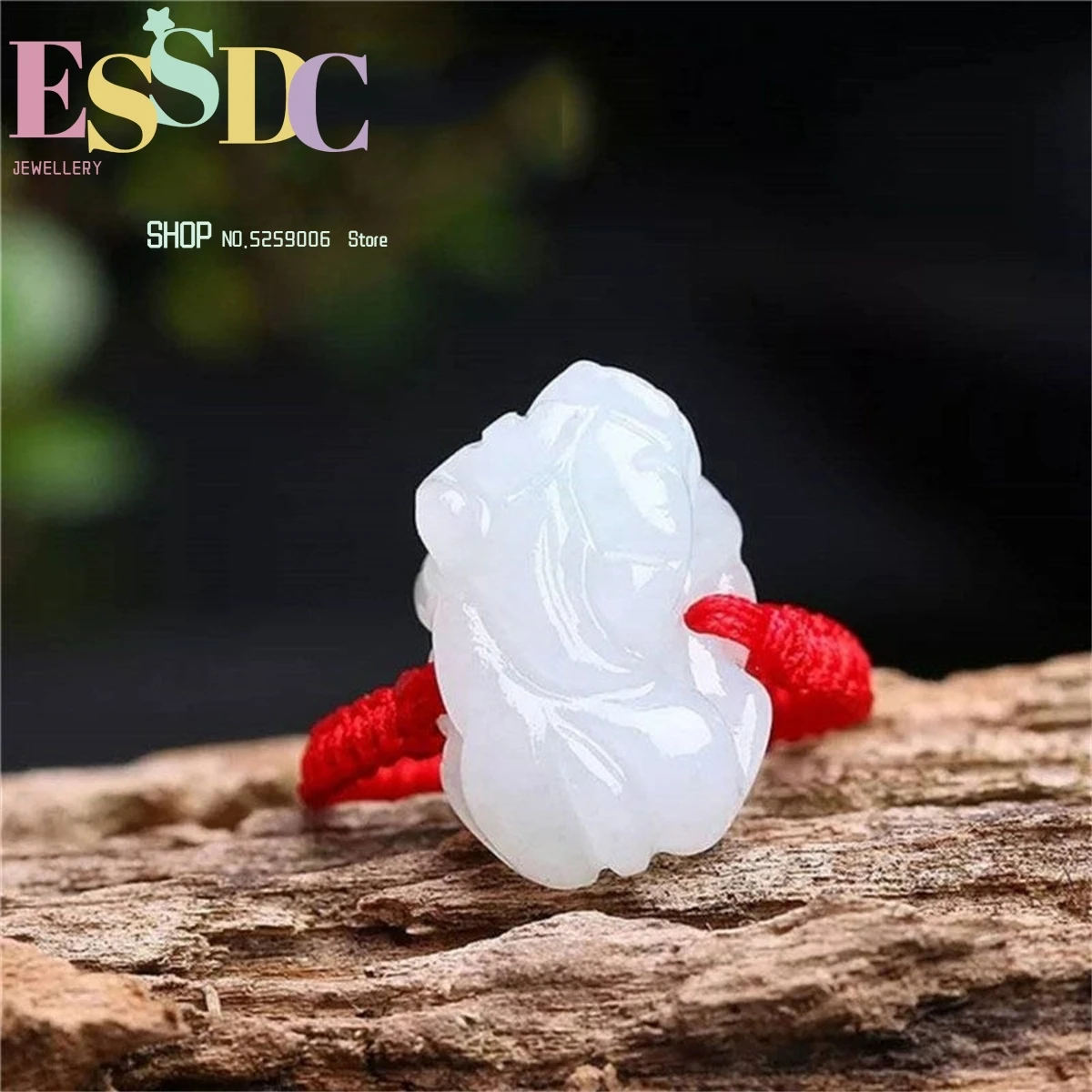 Jade Pixiu Ring Myanmar Natural A Cargo Red Rope Weaving Three-dimensional CarvedCharm Jewelry Fashion Women's Men's Amulet Gift