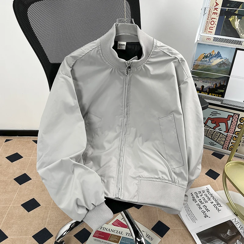 

American Sle Loose Fit Pilot Jaet Men's Spring Autumn ort Baseball Sle Outerwear Trendy Brand Couple's Coat