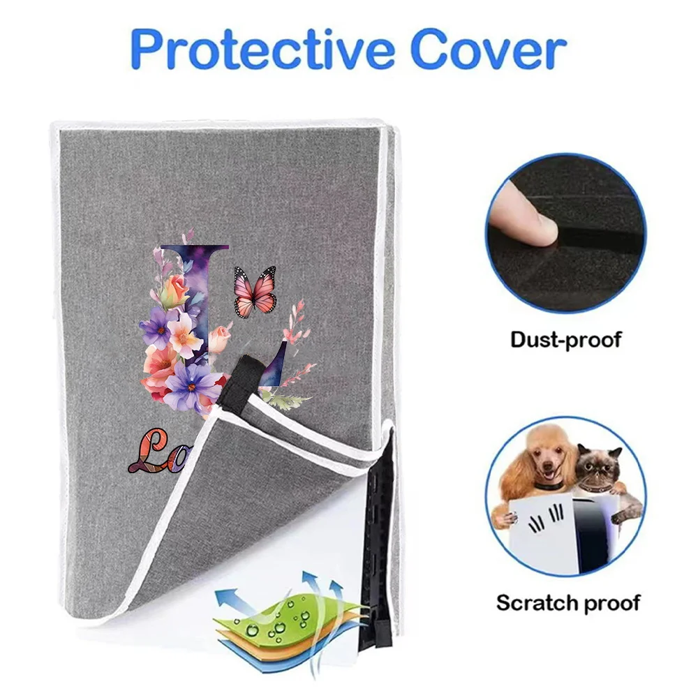 غطاء حماية بنمط مطبوع رفيع للغاية من PS5 مقاوم للماء ومقاوم للخدش لوحدات التحكم بالألعاب.