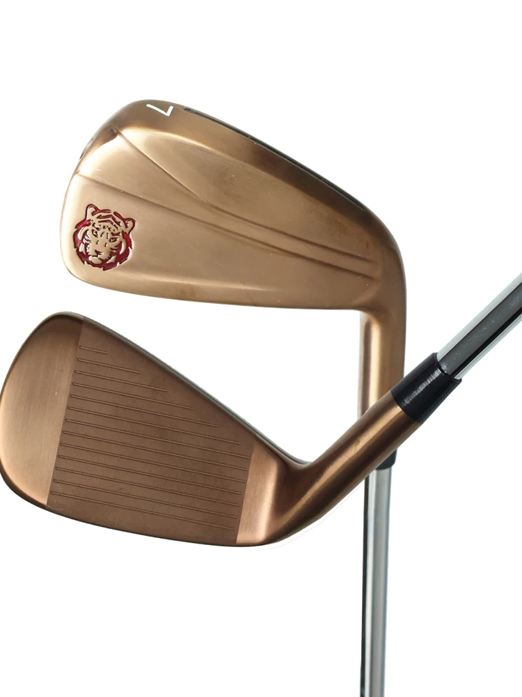 Golfschläger für Herren in Roségold HNM/IURA Golf-Eisensatz mit Hohlkopf, Stahlschaft oder Golfgrips 4-9 P R/S Flex