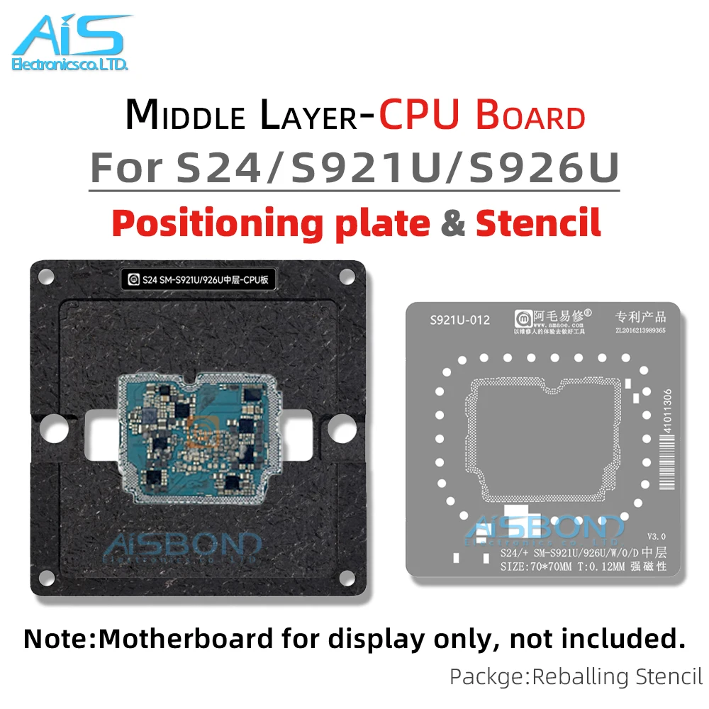 BGA Middle Layer Reballing Stencil Template Station For Samsung S24 S921U S921W S24+ S921U S921W CPU RF Board Tin Planting Net