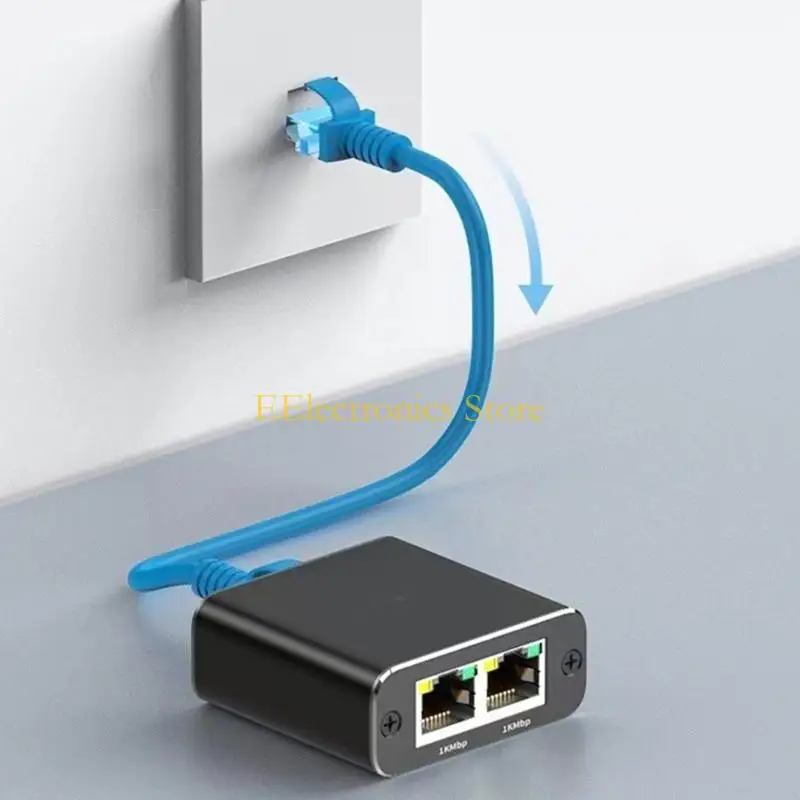 

B03C 1000M RJ45 Ethernet Splitter 1 to 2 Cat5/Cat5e/Cat6/Cat7 Adapter Connector Internet Speed Efficient Data Transfer