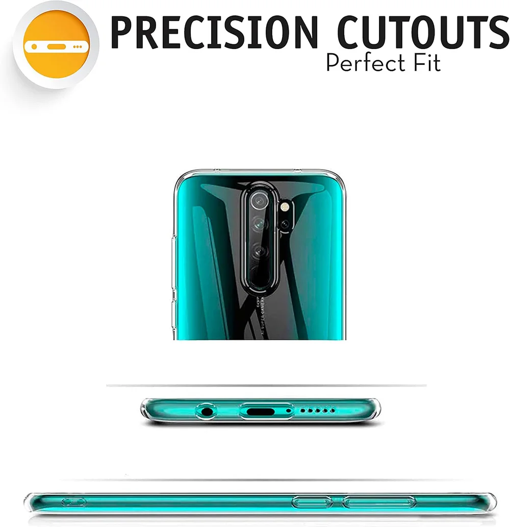Ultradünne, klare Silikon-Softhülle für Xiaomi Redmi Note 8 9 Pro 8T 9S 9A 9C 9T 8A Transparente, klare Rückseite Slim Shell – Detail 8