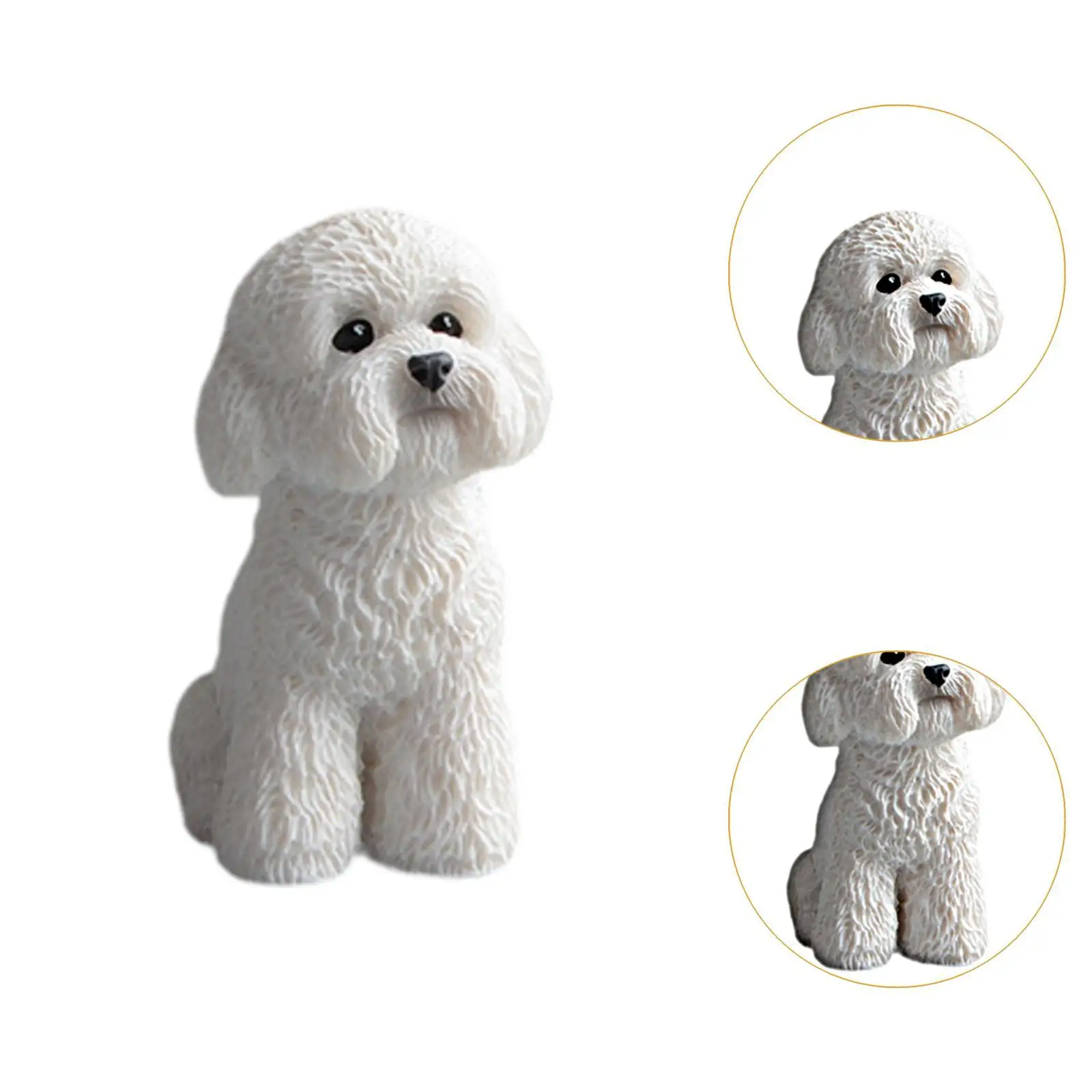 تمثال مصغر للكلاب، زينة سيارة لطيفة لخزانة رف الكتب #5