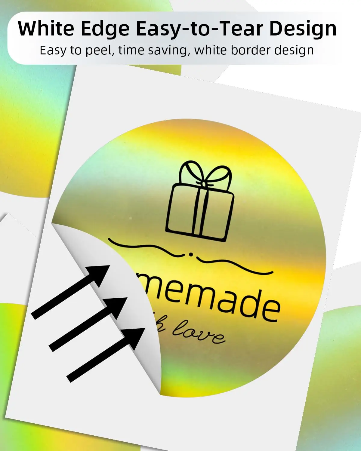 M110/M120 Metallic Gold Labels - Luxury Waterproof Laser Printer Stickers for Custom Packaging