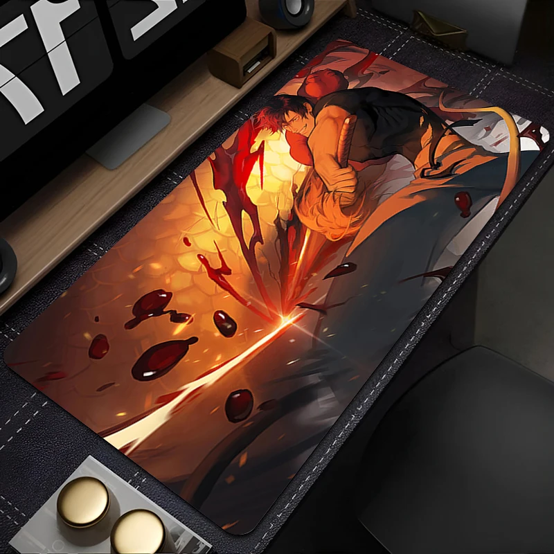 السلع المنزلية لوحات ماوس للألعاب ماوس حصيرة كبيرة مكتب الحصير عدم الانزلاق المطاط ماوس الوسادة Jujutsu Kaisen Toji Fushiguro لوحة المفاتيح