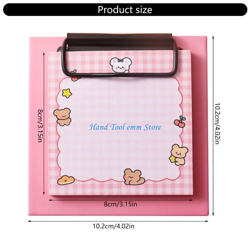 H37F Cartoon Memos Pad مع حافظة 3 × 3 بوصة 30Sheet لكتابة اليومية