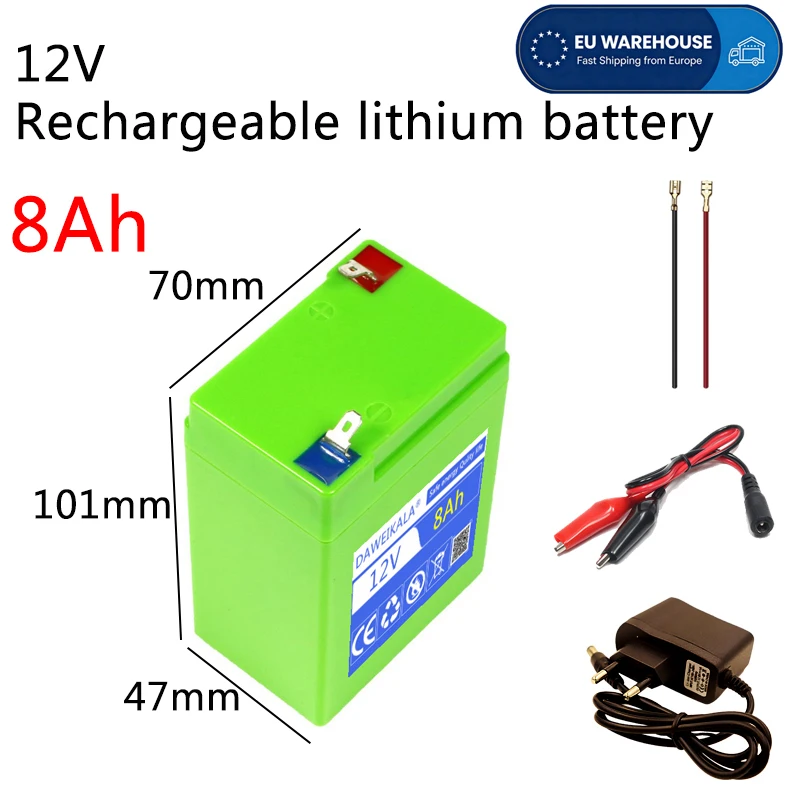 EU Local Stock Fast Shipping New 12V Rechargeable Lithium‑ion Battery Replacement For Kids Ride‑on Toy Cars Electric Motorcycles Baby Strollers