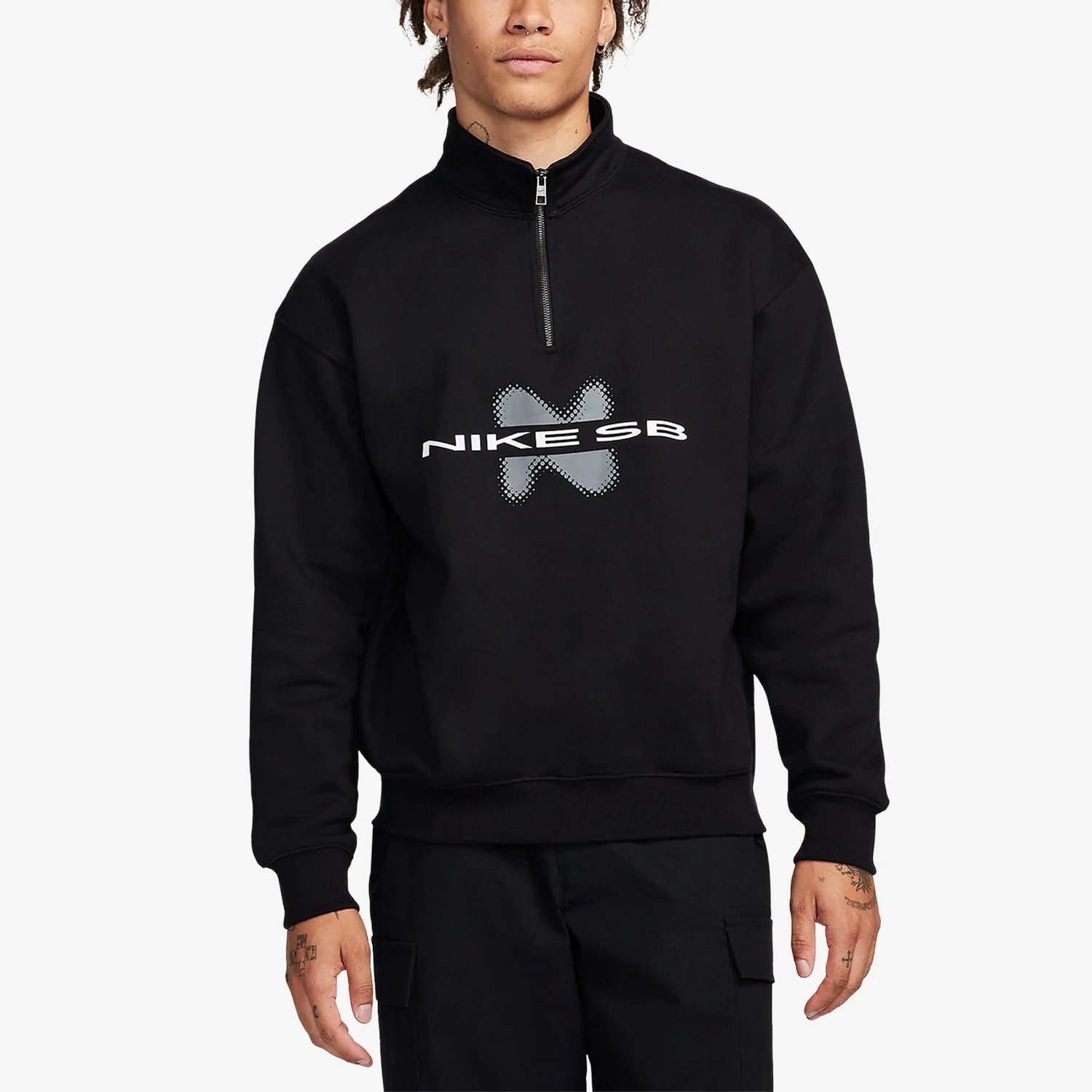 Nike genuine seasonal new men's and women's plush loose warm sports hoodie FB8563-010