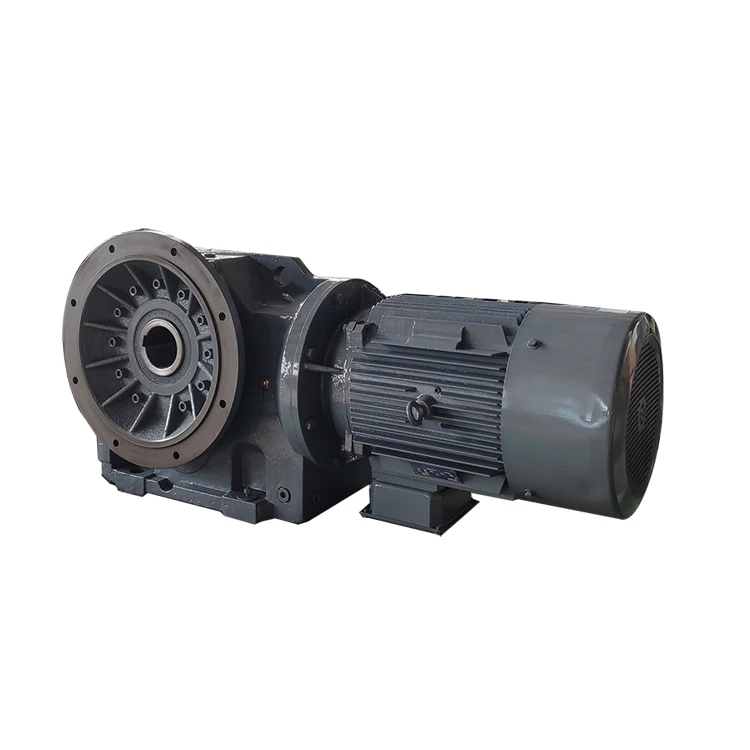 KAF77 , KAF87 Hollow Shaft Right Angle Helical Bevel Motor Gear Box With Output Flange