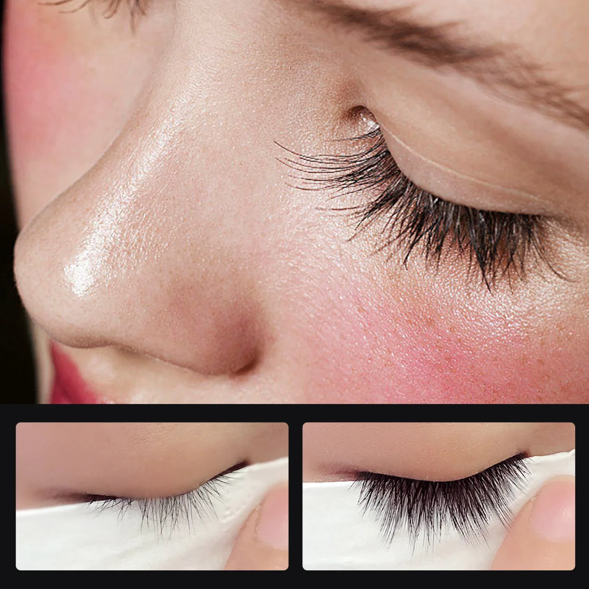 Sofortiges Wimpernwachstum, flüssige Wimpern, Augenbrauen, Haaransatz, Wachstum, Anti-Haarausfall, dicke, dünne Essenz