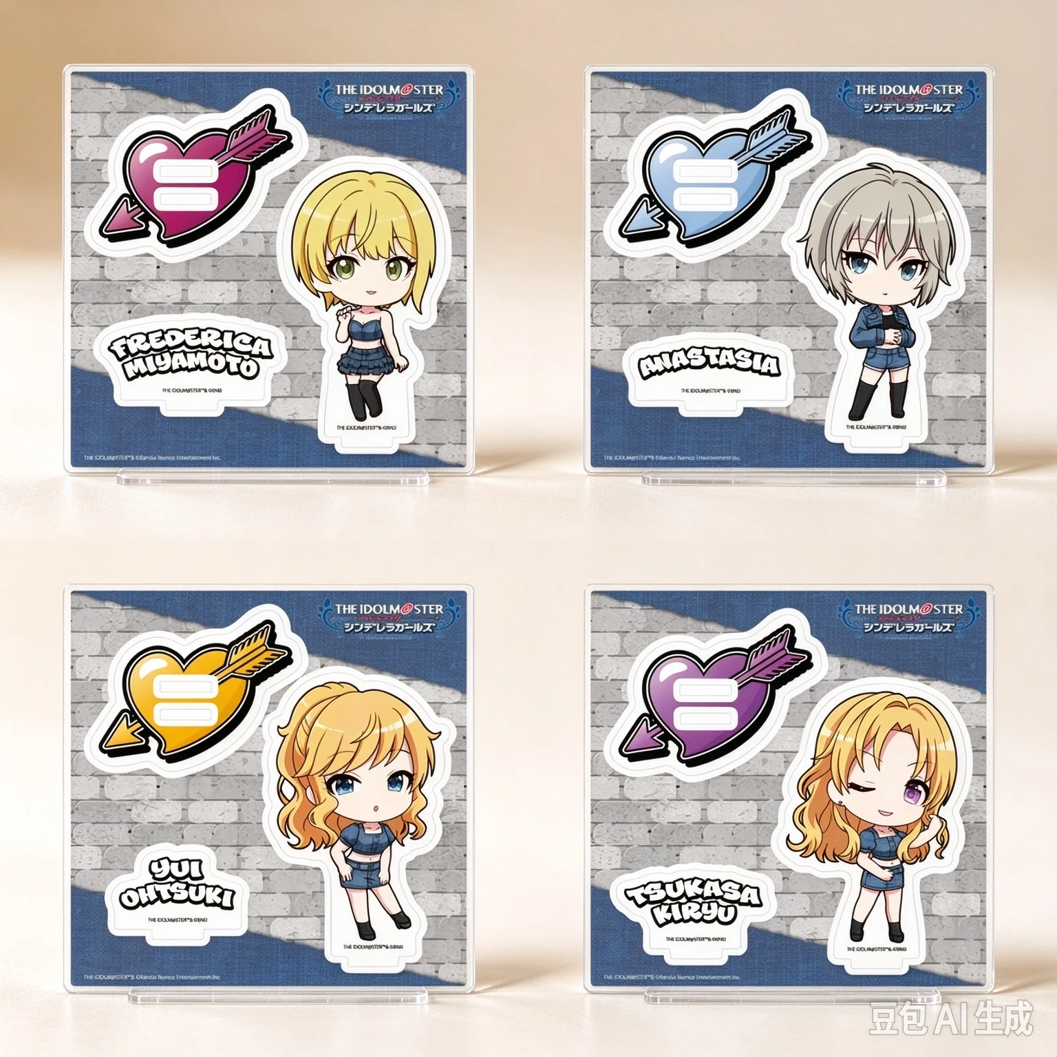Anime THE IDOLM@STER CINDERELLA GIRLS Acrylic Stand Modlel Desktop Decoration Game Collectible Ornament Gift For Fans Keychain