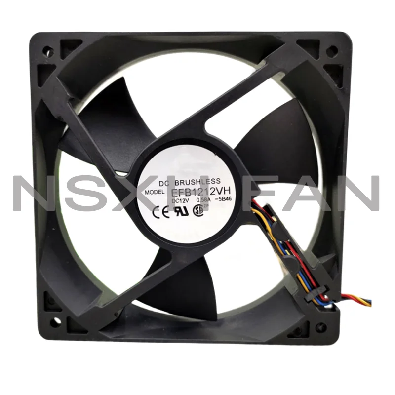 EFB1212VH 12025 12V 0.58A 12 CM CM 4WIRES CASE COOLING FAN