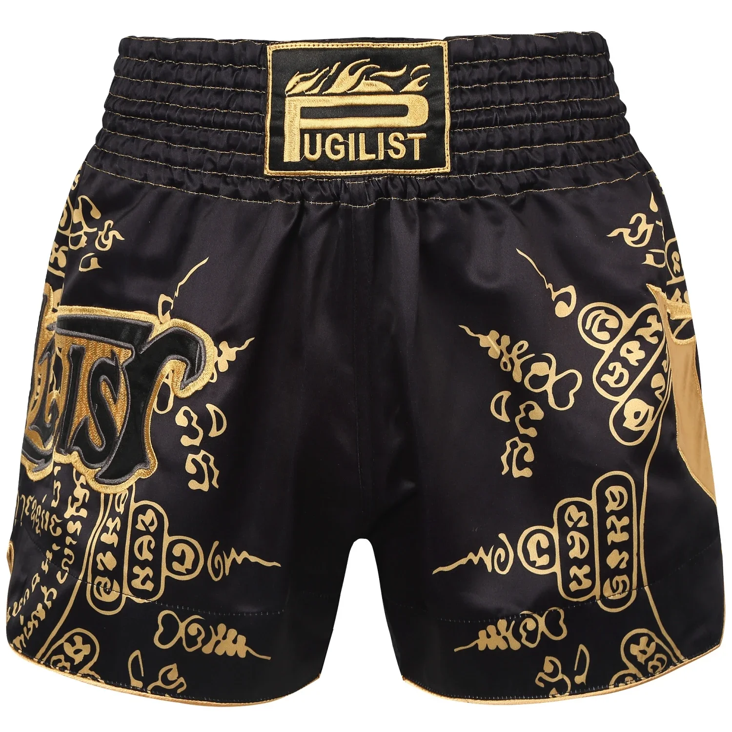 PUGILIST P4 black muay thai shorts boxing fight short sport shorts embroidery quick-dry