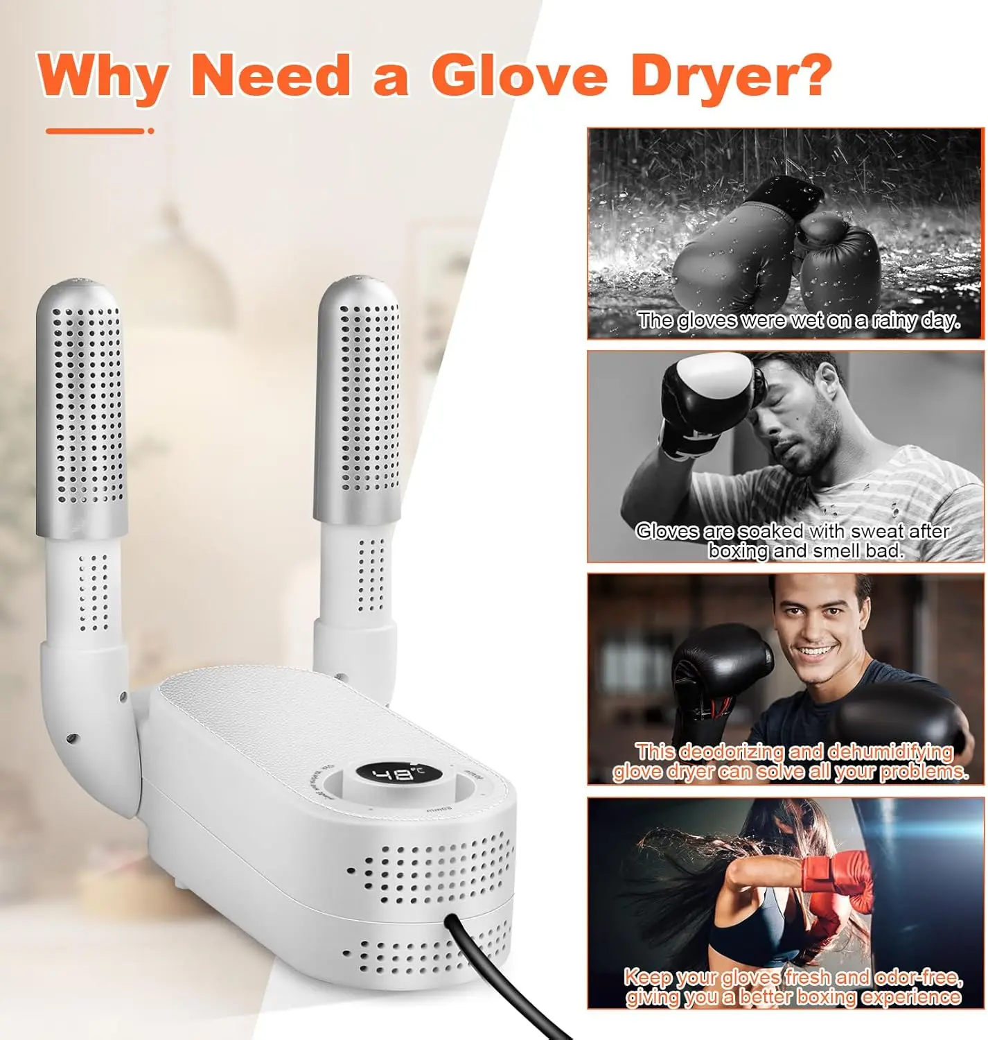 2025, neuer Boxhandschuh-Trockner, Stiefeltrockner und Stiefelwärmer, faltbares Design und schnell trocknender elektrischer Boxhandschuh-Trockner