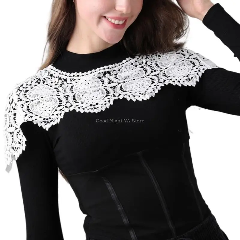 Camicetta staccabile falsa camicia collo bottimo per donne e ragazze