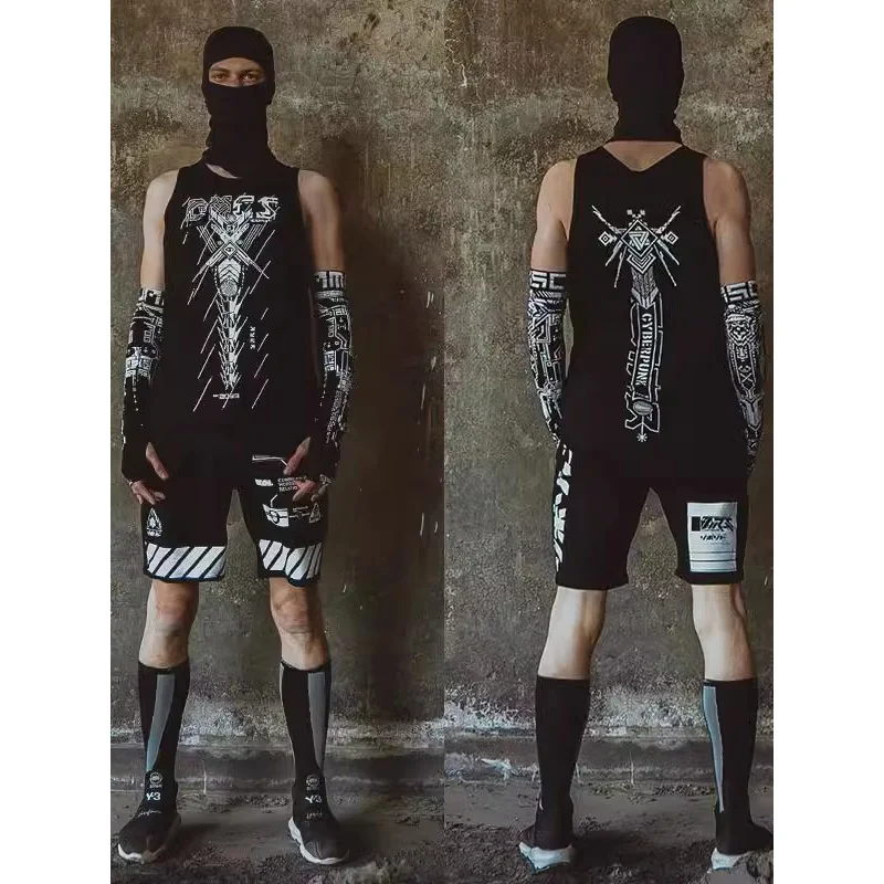 شورت صيفي جديد لعام 2025 للرجال موضة ملابس الشارع الشهير سراويل رياضية مطبوعة إبداعية سراويل قصيرة بخصر مطاطي للرجال