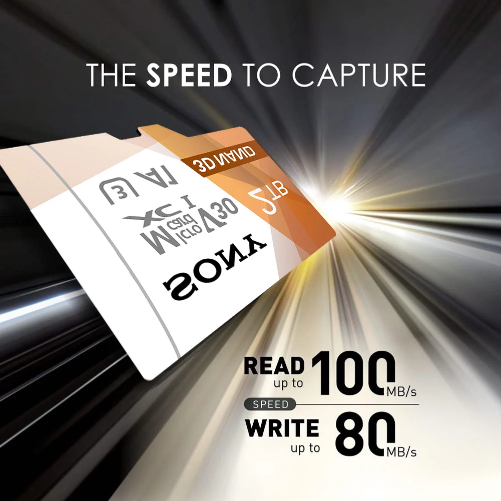 Original SONY 2TB High Speed Memory Card 1TB 256GB Class 10 100MB/s UHS-I Flash Micro TF SD Card C10 Ultra TF Memory Card 128GB
