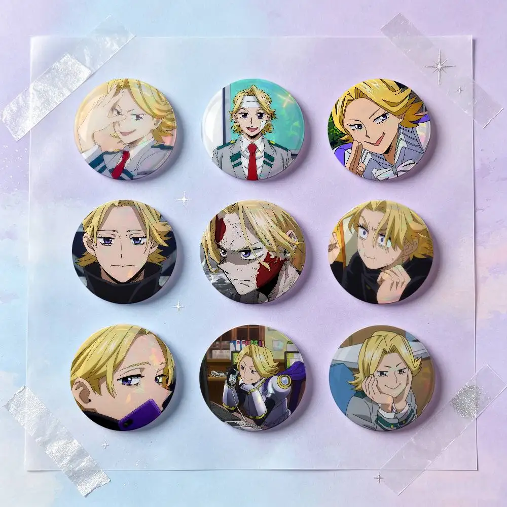Yuga Aoyama Anime-Figuren-Abzeichen 25 32 44 58 75 mm Runde Cosplay-Pins Taschendekoration für Fans, Sammler, Freunde, Geschenke, Brosche, Souvenir