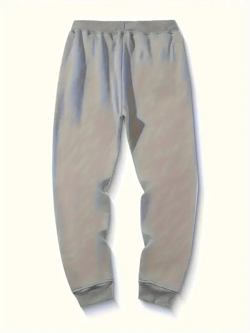 The new men's trousers for Spring and Autumn 2025 are casual fashionable soft comfortable and simple with 3D letter prints