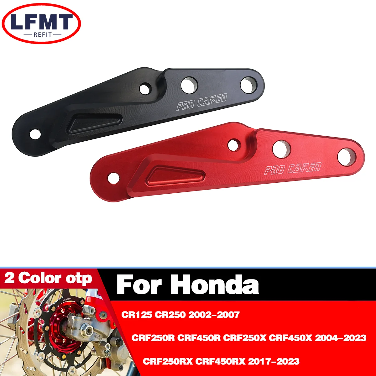 320MM Front Floating Brake Disc Brake Caliper Bracket For Honda CR 125 250 2002-2007 CRF 250R 450R 250X 450X 250RX 450RX 04-2023