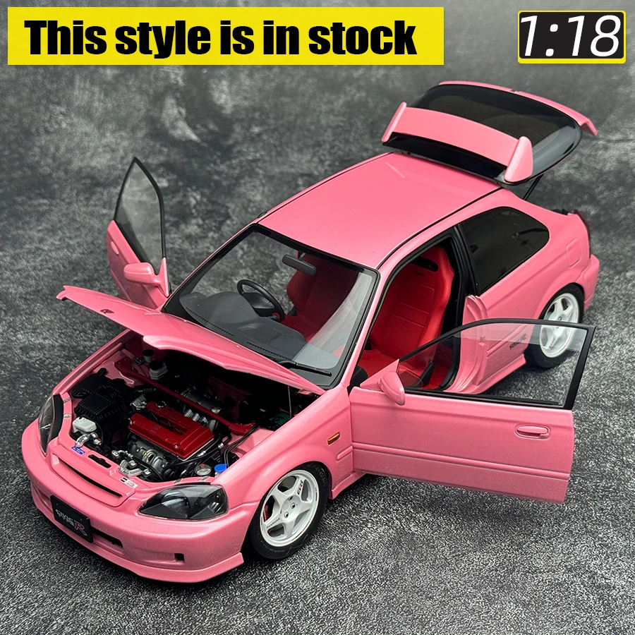 Motorhelix MH 1:18 para Honda Civic TypeR EK9 modelo de coche deportivo modelo estático regalo de cumpleaños