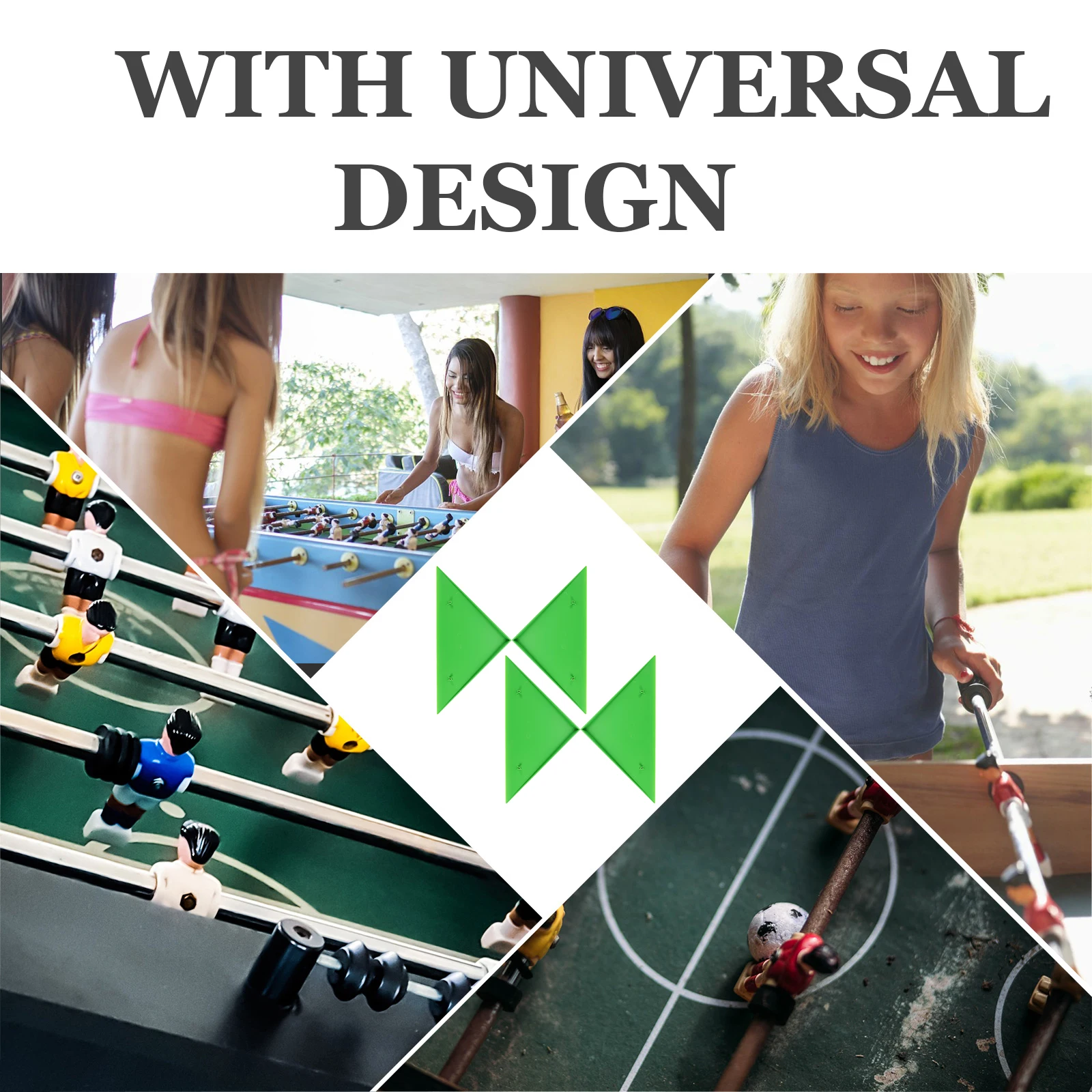 

4pcs ABS Table Corner Protectors Green Triangle Shape Anti-Scratch Easy Clean Suitable Foosball Tables Table Tennis