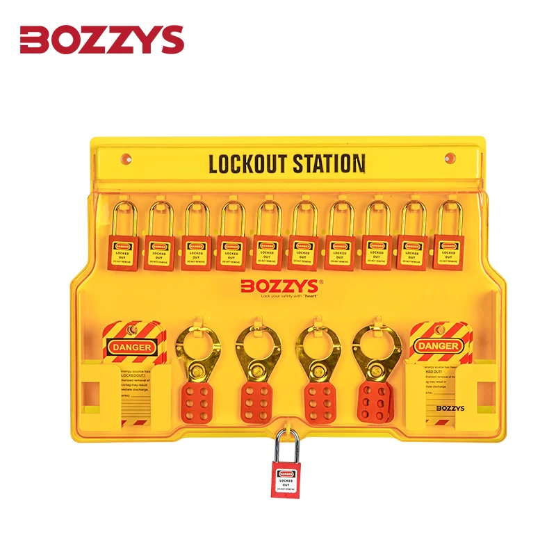 BOZZYS Kit stazione di Tagout di blocco di vendita caldo per programma di sicurezza di blocco conforme all'osha adatto per la revisione dell'attrezzatura