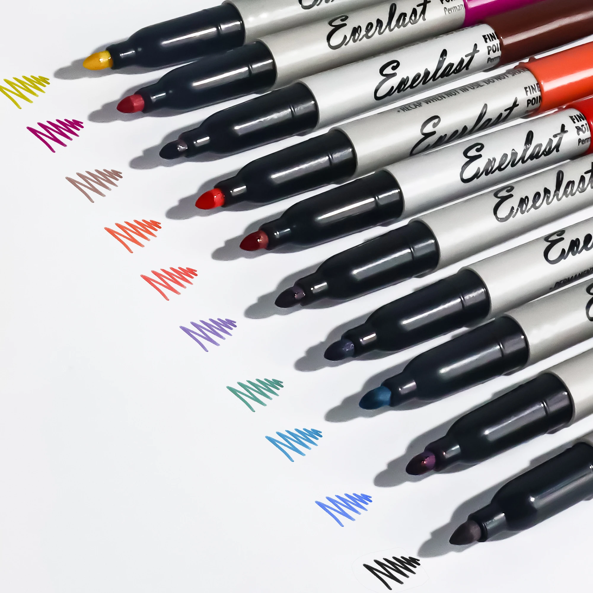 20/40/60-حزمة من أقلام التحديد الدائمة المقاومة للماء ذات الطرف المزدوج، سريعة الجفاف، مقاومة للماء والتلطخ، لوضع علامات المكتب، وتدوين الملاحظات،