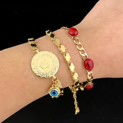 New Handmade Copper Gold Plated Chain Bracelet Unisex Jewelry Chain Middle East Wedding Jewelry Gold Bracelets for Women