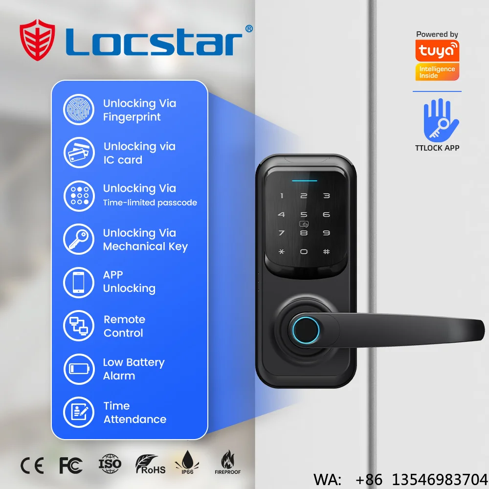 

Locstar LS-C90 Best Selling Cerradura Inteligente Keyless Combination Door Lock Password Smart Handle Door Lock