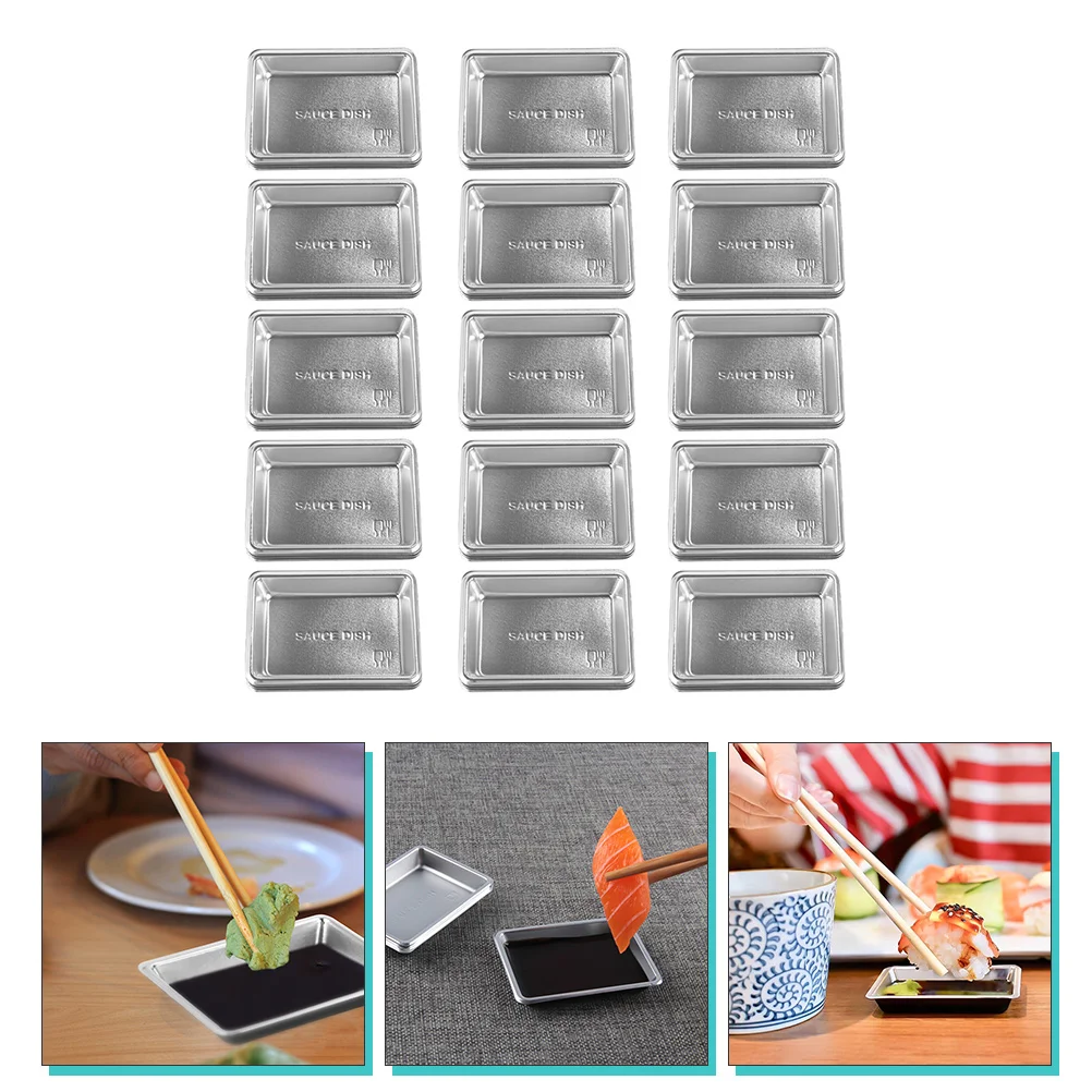 

150pcs Thick Square Disposable Sauce Dishes Containers 2 1g Plastic Dipping Bowls Soy Spice Seasoning Family Hotel Picnic BBQ