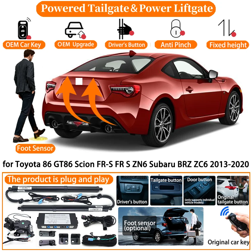 Car Powered Tailgate system for Toyota 86 GT86 Scion FR-S FR S ZN6 Subaru BRZ ZC6 2013-2020 Automatic Electric Power Tailgate