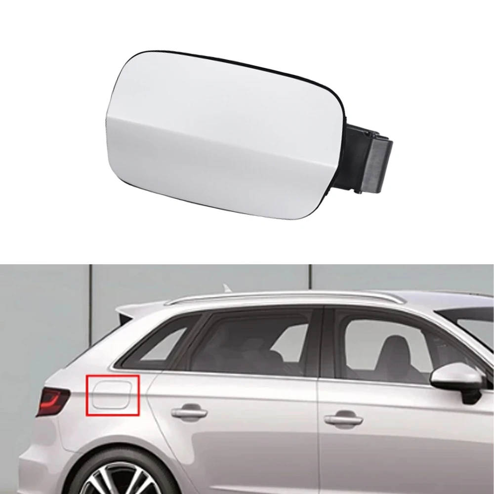 Sem pintura Branco Combustível Filler Flap, Tampa do Tanque, 8V5809906, Audi A3, Limitação, 2013, 2014, 2015, 2016, 2017, 2018