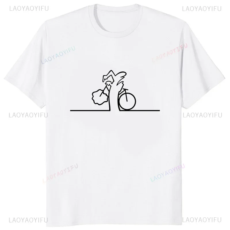 Harajuku La Linea The Line Osvaldo Cavandoli TV Tshirt Comfortable Breathable Fashion Man T-shirt Casual Loose Cotton Tees