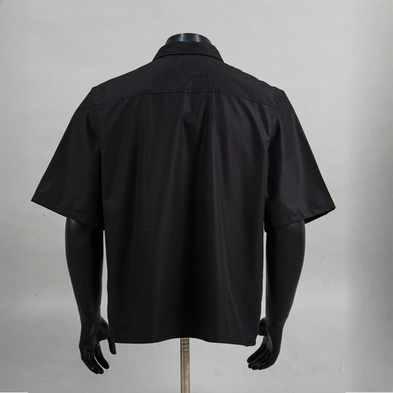 New Summer Zipper Cardigan Logo Letter Embroidered Printed Translation Rhude Shirt