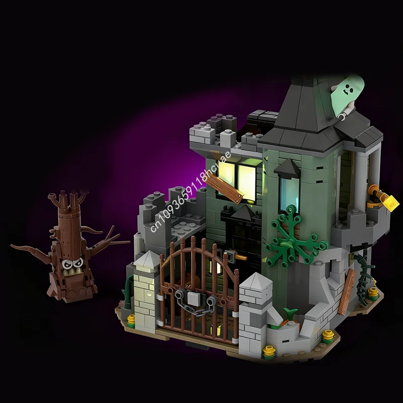 499 قطعة MOC مصاص دماء الساحرة S ماجيك مانور نموذج اللبنات لتقوم بها بنفسك التعليم الإبداعي الطوب هدايا عيد الميلاد الاطفال لعبة عيد ميلاد #4