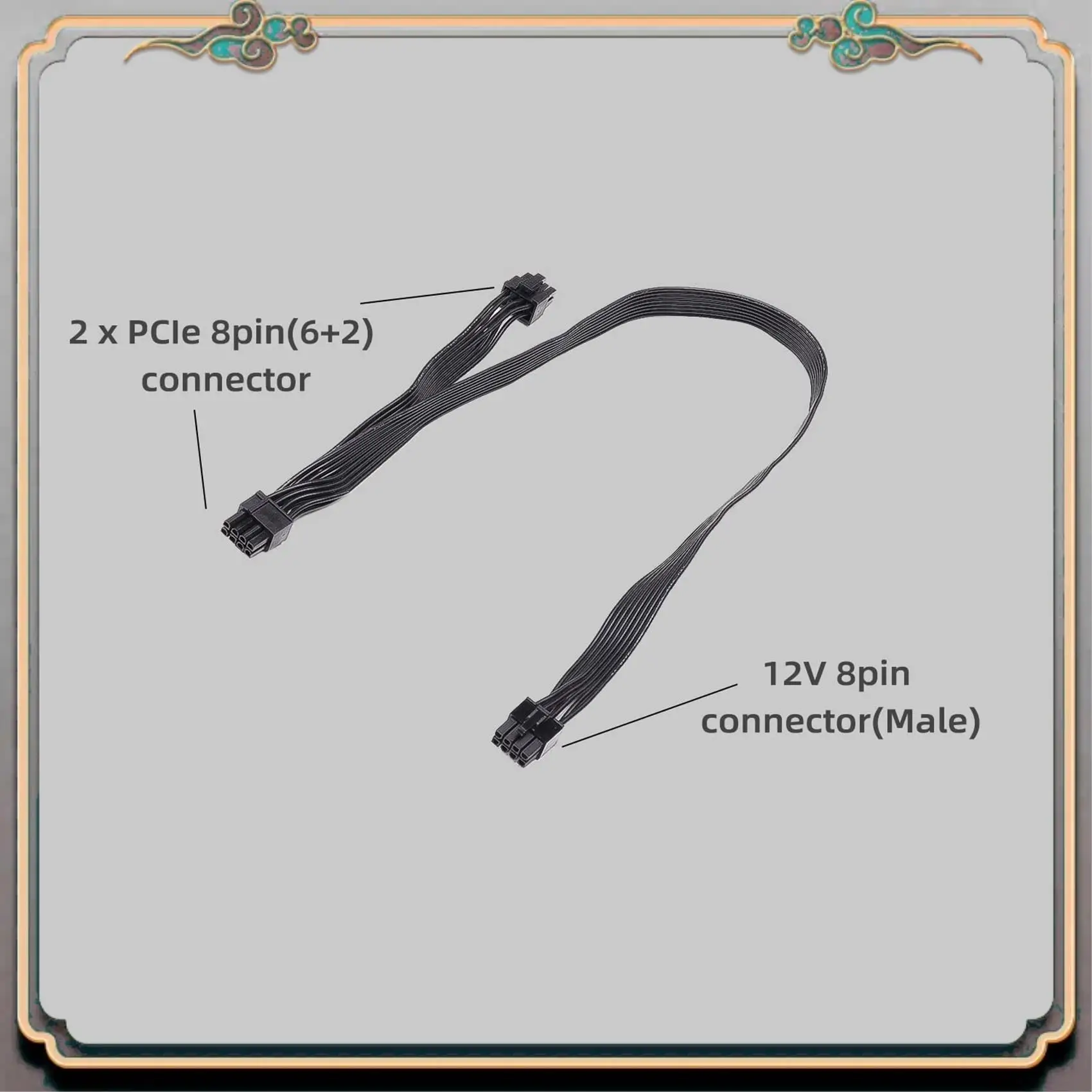 A46M-2X ATX CPU 8-Pin Male To Dual Pcie 8-Pin (6+2) Male Power Supply Cable For Corsair Modular Power Supply RM/HX/CX-M