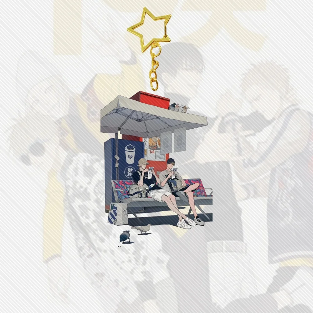 6CM Charm BL Anime 19 Days Cute Acrylic Keychain Model Cosplay Characters Ornament Accessories Goods Collection Gifts