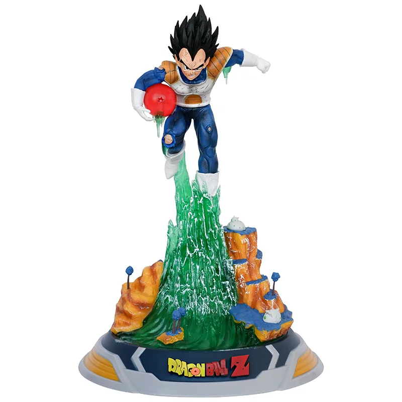 

22cm Dragon Ball: Planet Namek – Prince Vegeta'S Diving Pose (Glowing Version) Anime Figure Model Statue Collection Desktop Toys