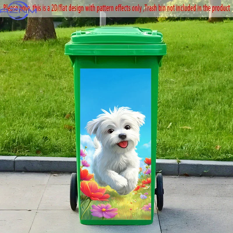 2D Print Dustbin Decal, Decorative Sticker for Garbage Bin