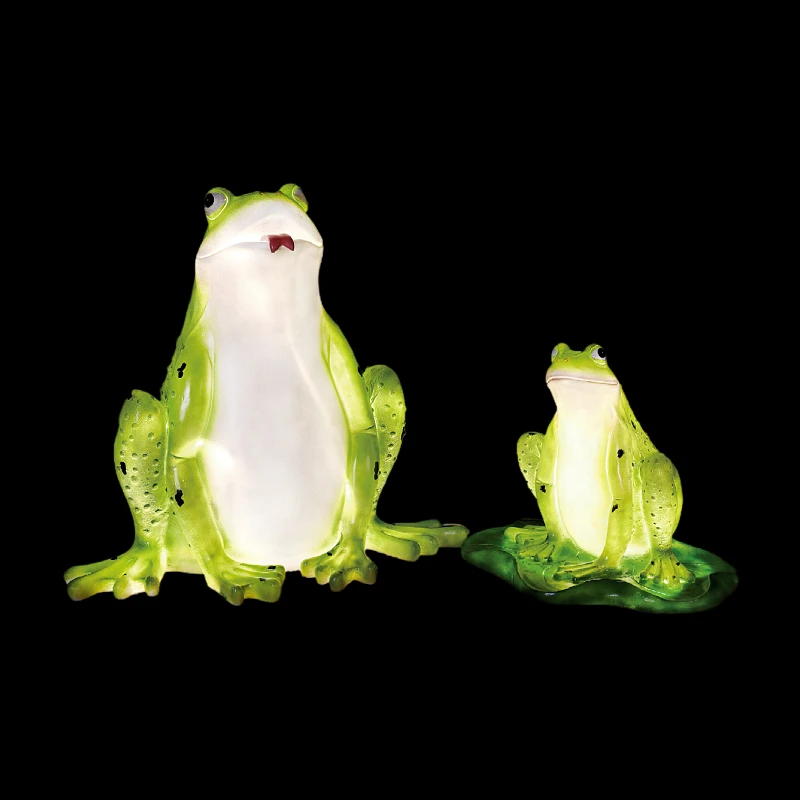 Life-size Animal Decorative Light 3D Fiberglass Frog Lights Park Garden Christmas Decorative Outdoor LED Holiday Lamp