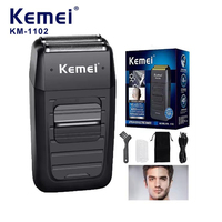 Kemei KM-1102 Hot Selling Electric Shaver Men Foil Reciprocating Razor Double Blade Head Dry Or Wet Shaving Hair/Beard Trimmer