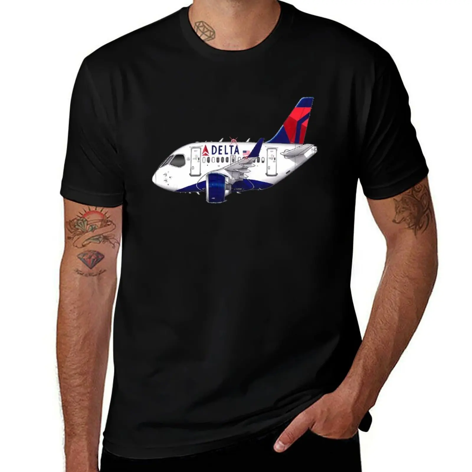 

Art Airbus a220 T-Shirt black cotton t-shirt plain for man package man t shirt cotton high quality